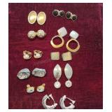 10 Pair Clip On Earrings- Monet, 925, Napier