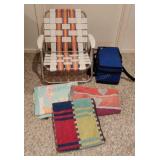 Beach Chair, Soft Cooler and Beach Towels