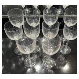Crystal Villeroy & Boch Wine Glasses (10)