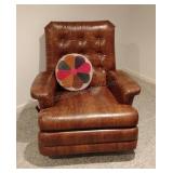 Faux Leather Recliner w/Pillow 34x35