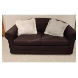 Black Custom Upholstered Love Seat
