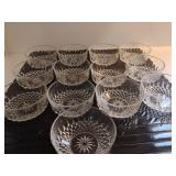Arcoroc France Crystal Custad Bowls set of 13