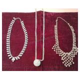 Trio of Rhinestone Necklaces