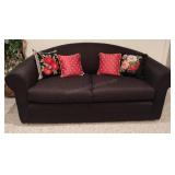 Black Custom Upholstered Love Seat