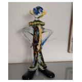 Morano Art Glass Clown Figurine