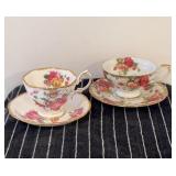 Royal Albert & Shafford Floral Tea Cups