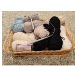 Basket of Assorted Yarn