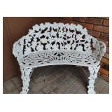 Painted Cast Iron Bench 28x38