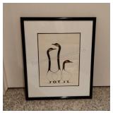 Framed Benjamin Chee Chee  Art 24x20.5