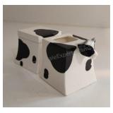 Department 56 Cow Cream and Sugar has crack on