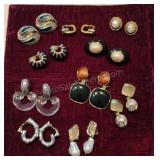 10 Pair Clip On Earrings