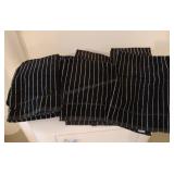 8 Black & White Pinstripe Bath Towels