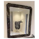 Beveled Glass Marble Framed Mirror 32x42.5