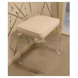 Lucite Vanity Stool 18x17x14