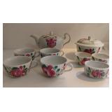 East Frisian Rose Style Tea Pot, Mugs, & More