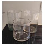 Decorative Round Glass Cylinders smaller one has