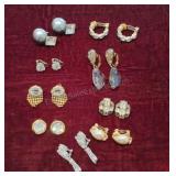 9 Pair Clip On Earrings - Givenchy, 925