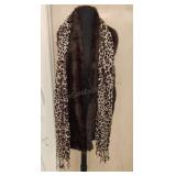 Ladies Brown Fur Scarf & Cheetah Print Fashion