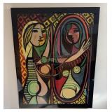 Picasso GIRL BEFORE A MIRROR  48x59 print on Board