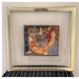 Framed Art Tile 12.5x13.5 overall