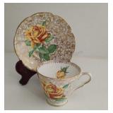 Collingwoods Golden Rose Tea Cup and Saucer Set