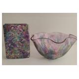 Art Glass Watercolor Bowl and Artisan Concepts