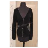 Ladies Cashmere Button Up Sweater Size M