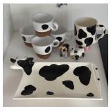 Dept 56 Cow Platter, Cow Mugs & Shakers