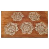 5 Star Shaped Glass Ashtrays