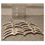 Monogrammed S Hangers and 3 Plastic Storage