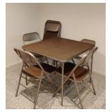 Samsonite Folding Card Table w/6 Folding Chairs