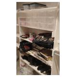 Basement Closet Right Side Shelving Area Contents