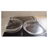 Pyrex Glass Casserole,  Mixing Bowl and Deep Dish