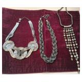 Trio of Fashion Statement Necklaces