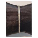 Sterling and CZ Bangle Bracelet