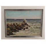 Framed Seascape Painting 13x17