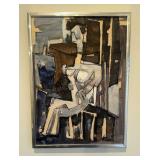 Abstract Cubist  Original Signed Painting 14x19