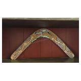 Australia Aboriginal Painted Boomerang