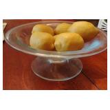 Glass Bowl w/Artificial Lemons