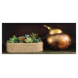 Decorative Faux Succulent and Decorative Bird