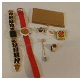 Ladies Chanel, Guess Watches, Assorted Pins & More