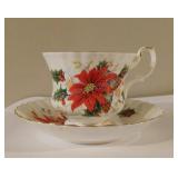Royal Albert Poinsettia Tea Cup and Saucer Set