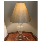 Small Glass Table Lamp 19"