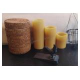 Cast Iron Rooster Door Stop and Assorted Decor