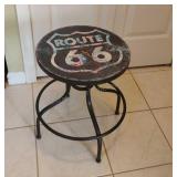 Decorative Route 66 Metal Stool 18x14