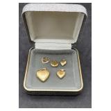 Tiny Gold Lockets & Charm