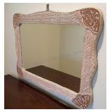 Wicker framed Wall Mirror 27x36.5