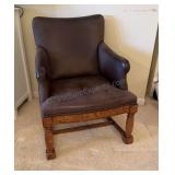 Brown Leather Arm Chair