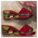 Vintage Oriental Wood Shoes