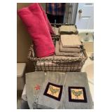 Bathroom Towels & Basket
